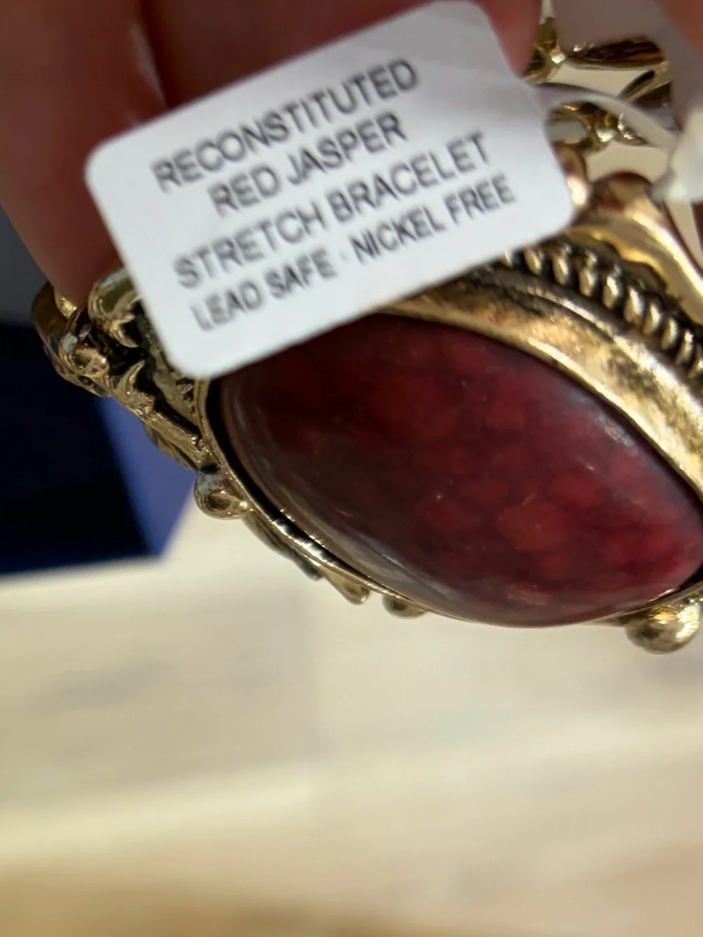 NWT ⚜️♥️⚜️ Piper K Reconstituted Red Jasper Stretch Bracelet